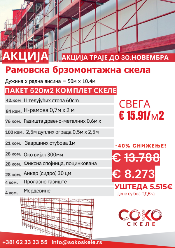 Пакет ''520м2'' Комплет Скеле