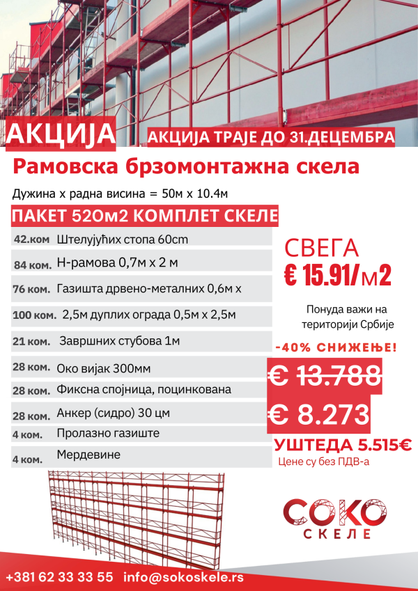 Пакет ''520м2'' Комплет Скеле